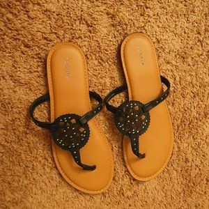 Torrid Medallion T-Strap Sandal (11WW)
